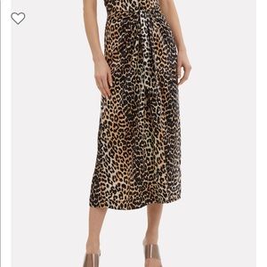 Ganni s. 42 leopard midi skirt